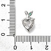 Brass Pave Clear Cubic Zirconia Charms LS-KK-Q048-21P-3