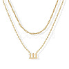 304 Stainless Steel Figure Pendant Double Layer Necklaces for Women FS-WGF1C2D-01-1