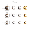 Brass Crimp Beads Covers KK-CJ0001-13-2