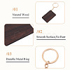 Walnut Wood Pendant Keychains KEYC-TAC0034-06A-5
