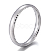 Non-Tarnish 304 Stainless Steel Flat Plain Band Rings STAS-I160-D-P-1
