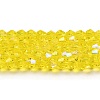 Transparent Electroplate Glass Beads Strands GLAA-F029-2mm-D21-1