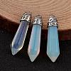 Bullet Natural & Synthetic Mixed Stone Pointed Pendants G-E332-C-2
