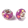 Transparent Resin Rondelle European Beads RESI-S023-10-2