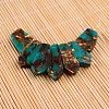 Assembled Dyed Synthetic Imperial Jasper and Bronzite Pendants G-E327-01-3