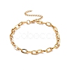 PVD Vacuum Plating 304 Stainless Steel Cable Chain Bracelet for Men Women BJEW-E031-05A-G-1