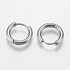 Tarnish Resistant 304 Stainless Steel Huggie Hoop Earring Findings STAS-I097-051C-1