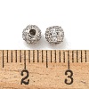 Rack Plating Brass Micro Pave Cubic Zirconia Beads KK-F878-01P-2