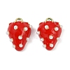 Brass Enamel Pendants KK-R224-06G-1