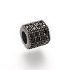 Brass Micro Pave Cubic Zirconia European Beads ZIRC-S053-YS012B-3-1