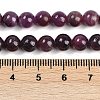 Natural Gemstone Ruby Round Beads Strands G-O017-6.5mm-06-4