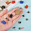 Electroplate Druzy Resin Stud Earrings RESI-SZ0001-22-5