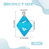 22Pcs Transparent Resin Pendants RESI-ME0001-13-2