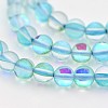 Round Synthetic Moonstone Beads Strands G-M210-6mm-10-1