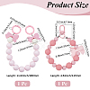 2Pcs 2 Styles Bowknot Acrylic Beaded Decorations HJEW-BBC0001-22-2