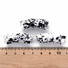 Opaque Spray Painted Acrylic Beads MACR-S372-001F-B04-4