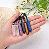 Natural Quartz Crystal Bullet Pendant Necklace JN1043D-2