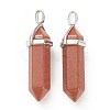Synthetic Goldstone Pointed Pendants G-M378-01P-A33-2