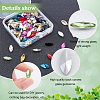 128Pcs 16 Colors Glass Rhinestone Cabochons RGLA-FG0001-17-4