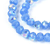 AB Color Plated Opaque Glass Rondelle Beads Strands EGLA-T029-4mm-09J-3
