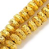 Electroplated Natural Lava Rock Beads Strands G-I360-G01-01-1