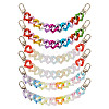 6Pcs 3 Styles Heart Acrylic Boot Strap Chains FIND-GO00002-1