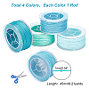 PandaHall Elite 4 Rolls 4 Colors Round Waxed Polyester Cord YC-PH0002-38B-2