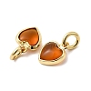 Brass Pave Cubic Zirconia Pendants KK-Z137-21G-3
