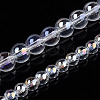 Electroplate Transparent Glass Beads Strands GLAA-T032-T6mm-AB13-4