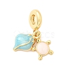 Brass European Dangle Charms KK-F904-20G-1