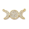 Brass Micro Pave Clear Cubic Zirconia Pendants KK-A300-10A-G-1