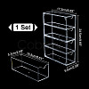 4-Tier Rectangle Acrylic Drawer Box CON-WH0097-50-2
