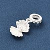 925 Sterling Silver Pave Clear Cubic Zirconia European Dangle Charms STER-G049-02S-2
