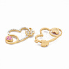 Rack Plating Alloy Rhinestone Pendants PALLOY-Q433-005-RS-2