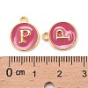 Golden Plated Alloy Enamel Charms X-ENAM-S118-08P-3