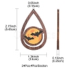 24Pcs 6 Styles Halloween Theme Single Face Printed Aspen Wood Big Pendants WOOD-FS0001-02-5