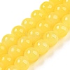 Baking Paint Imitation Jade Glass Round Bead Strands DGLA-Q021-6mm-24-3