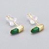 Brass Enamel Stud Earrings EJEW-L231-66-2