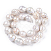 Natural Baroque Pearl Keshi Pearl Beads Strands PEAR-Q015-016-01-3
