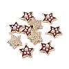 Brass Enamel Pendants KK-I661-03G-B-1