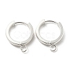 201 Stainless Steel Huggie Hoop Earrings Findings STAS-A167-01N-S-1