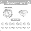 3000Pcs Cubic Zirconia Cabochons ZIRC-GO0001-03A-2