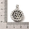 Brass with Natural Shell Carved Pendants KK-Z091-05P-02-3