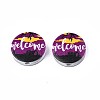 Halloween Printed Natural Wood Beads WOOD-T021-63-2
