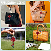 Leather and Alloy Keychain HJEW-WH20022-04B-11-4