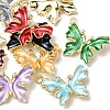 10Pcs Rack Plating Alloy Enamel Pendants ENAM-YW0002-50-2