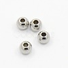 Tarnish Resistant 304 Stainless Steel Smooth Round Spacer Beads X-STAS-M006-01C-1