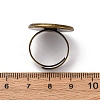 Brass Adjustable Ring Blank Base Cabochon Setting Components KK-O003-05AB-NF-4
