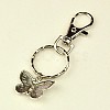 Tibetan Style Butterfly Keychain KEYC-JKC0009-15-2