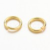Golden Color Brass Open Jump Rings X-JRC7MM-G-2